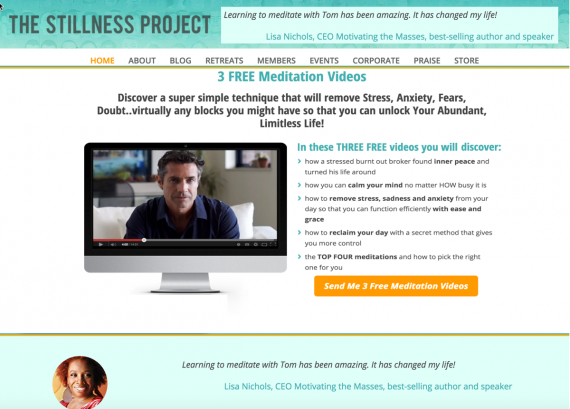 stillnessproject.com - Home Page New 2 Stillness Project case study
