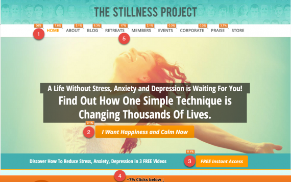 stillnessproject.com - Home page Analysis 2 Stillness Project case study