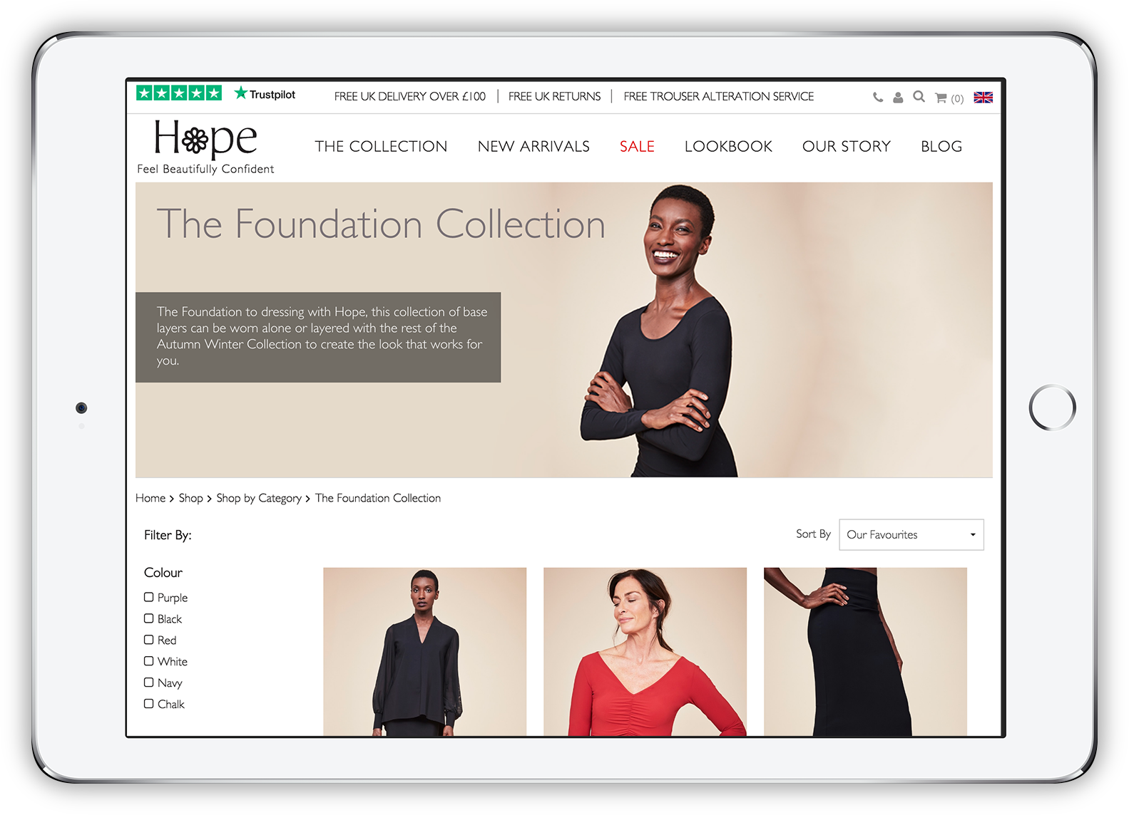 Hope Fashion Category Page