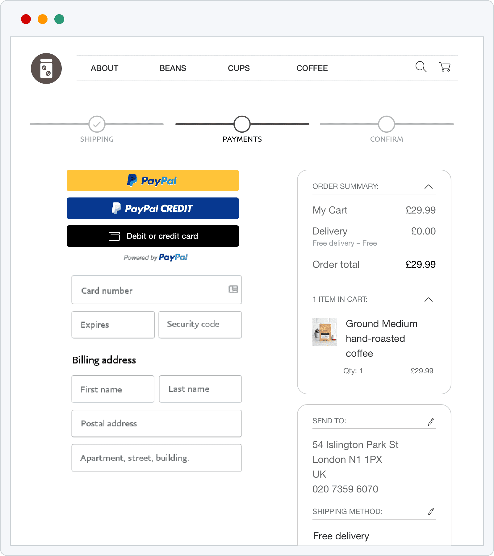 Paypal Integration Checkout